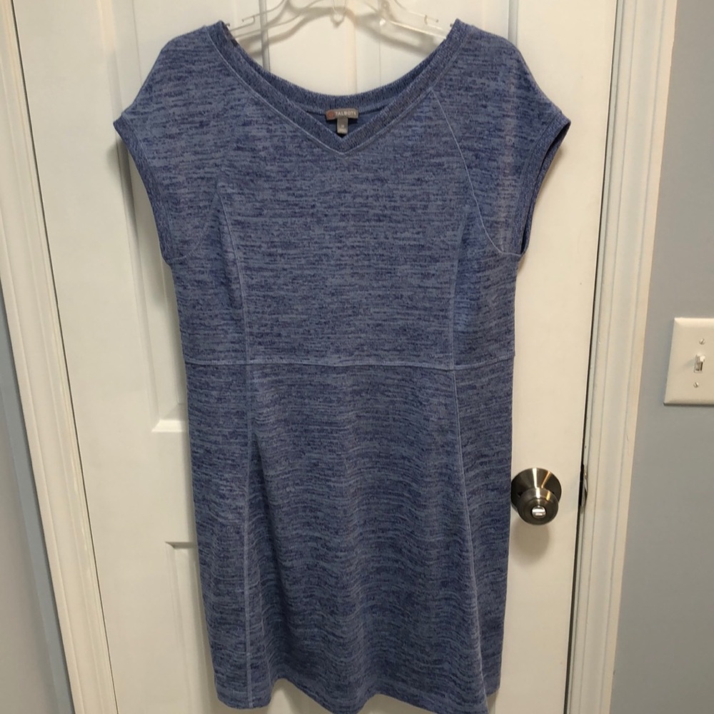 Talbots blue dress size m but seems larger